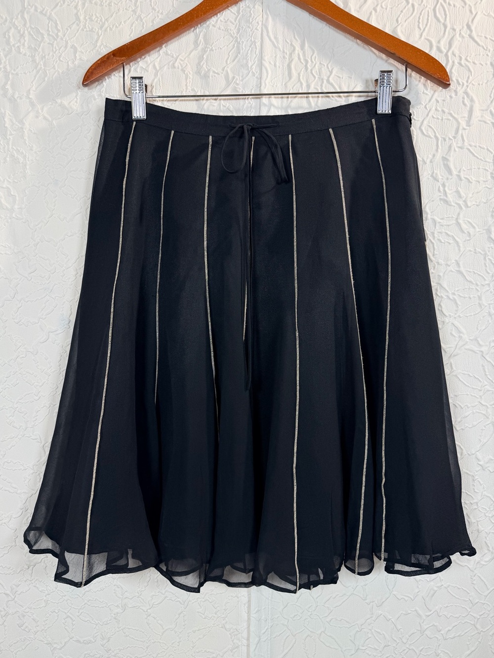 Vintage Y2K W.D.N.Y Silk Fairycore Gothcore Skirt Sz M